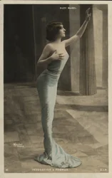 Girl in a blue dress